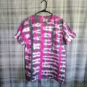 Unisex Magenta & Charcoal Tie-dye